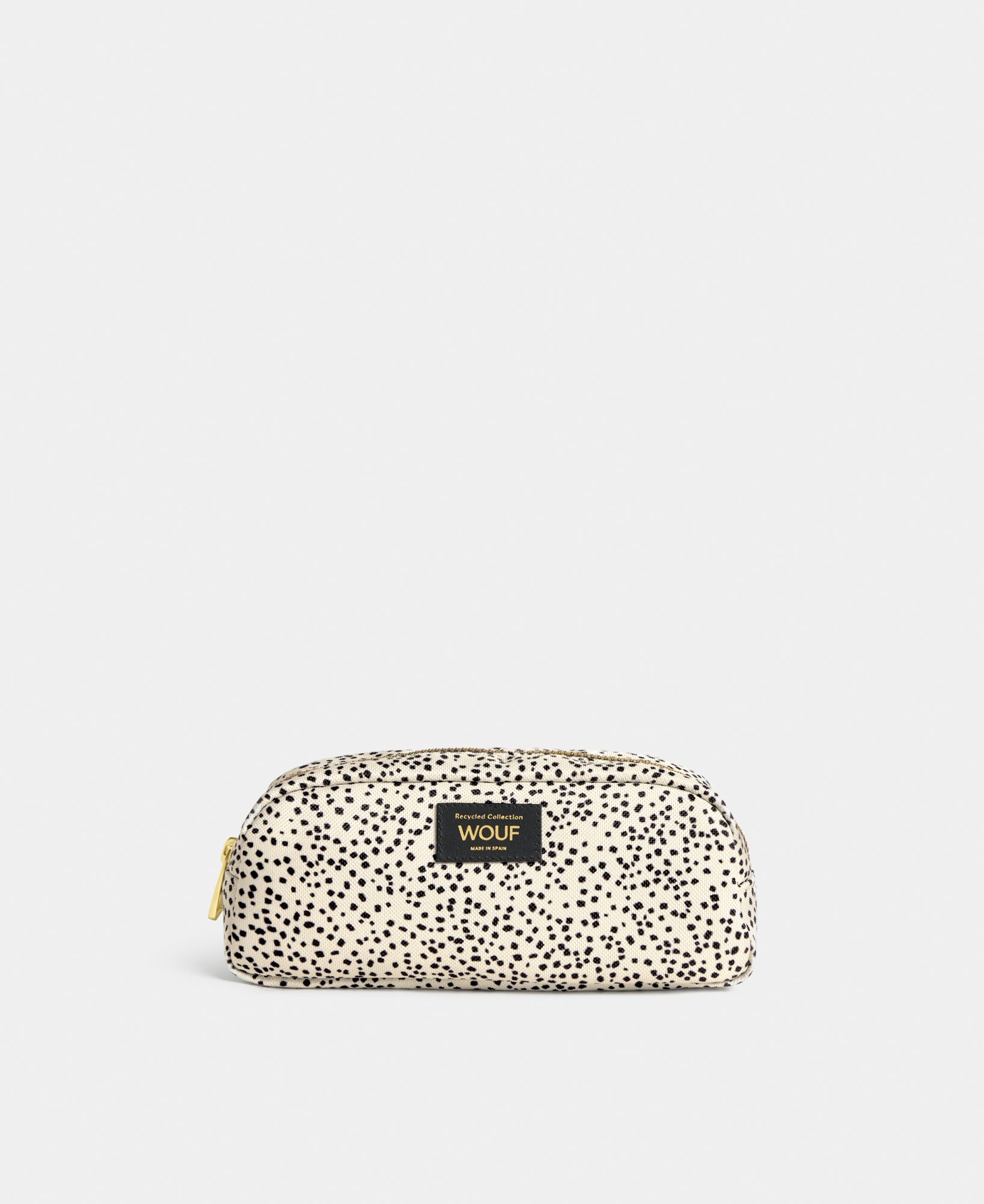 Panna pencil case with beige and black micro print - Wouf