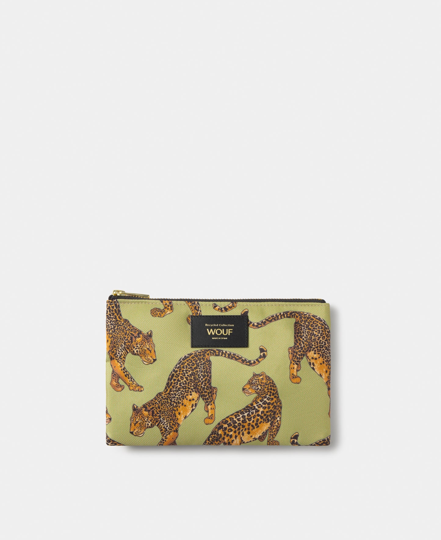 Avo Leopard pouch with green and black leopard print - Wouf
