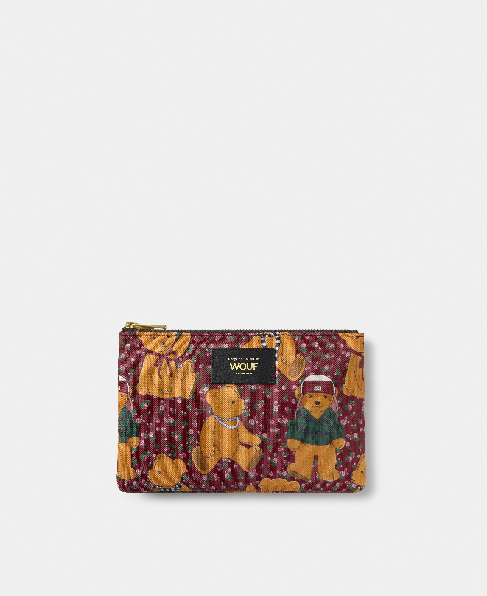 Cozy pouch with teddy bear print - Wouf