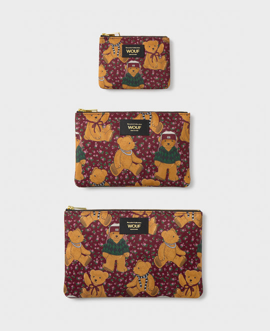 Composition de pochettes Cozy à imprimé oursons teddy - Wouf