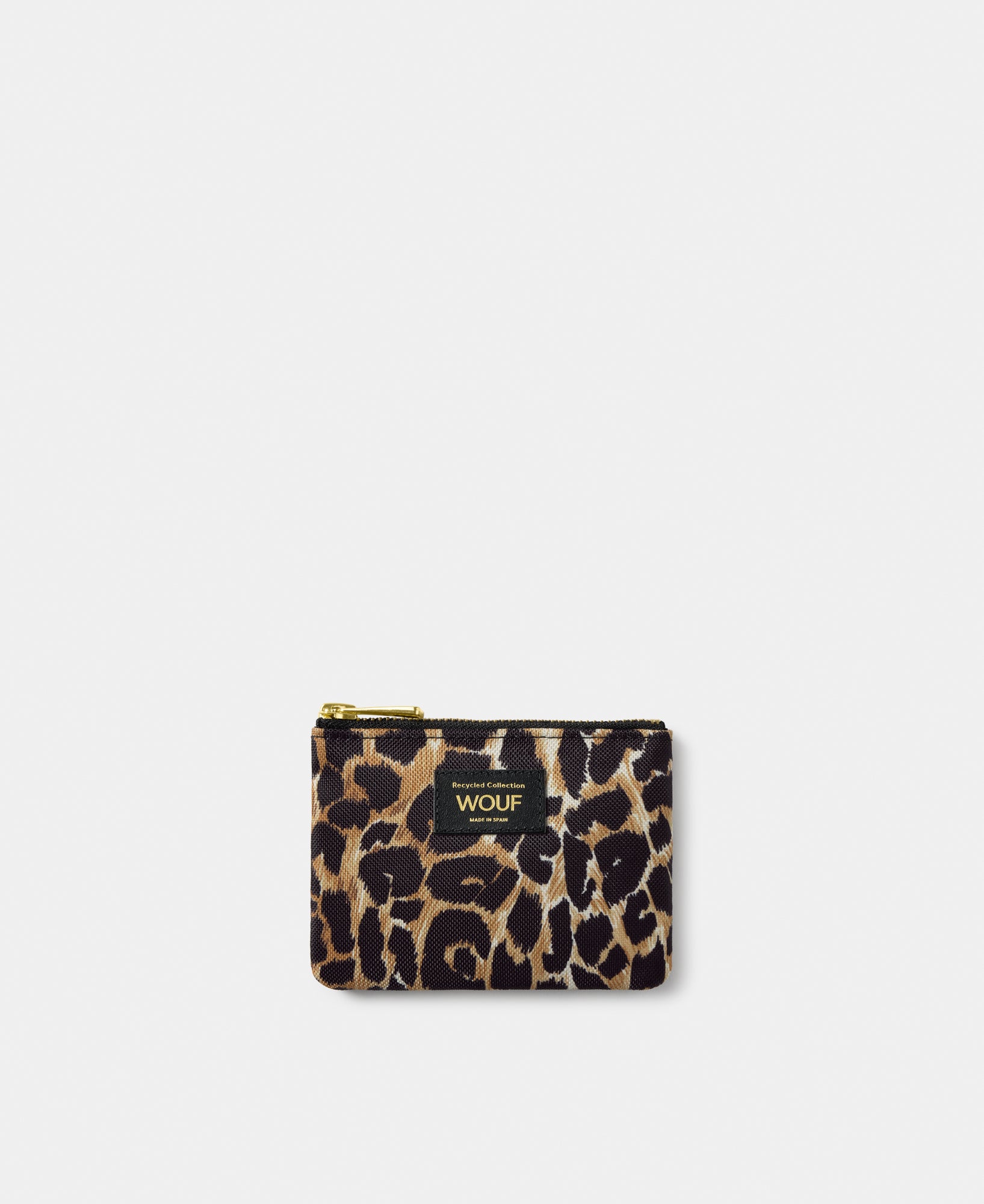 Icon small pouch with black and brown leopard print - Wouf