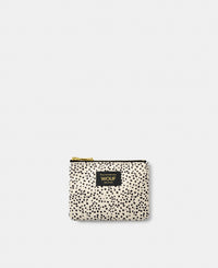 Panna small pouch with beige and black micro print - Wouf