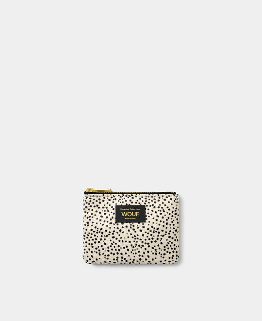 Panna small pouch with beige and black micro print - Wouf
