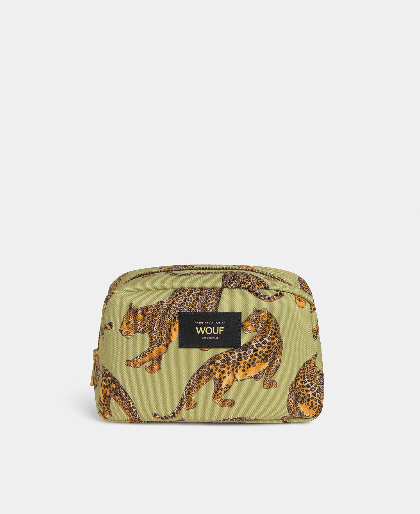 Avo Leopard toiletry bag with green and black leopard print - Wouf