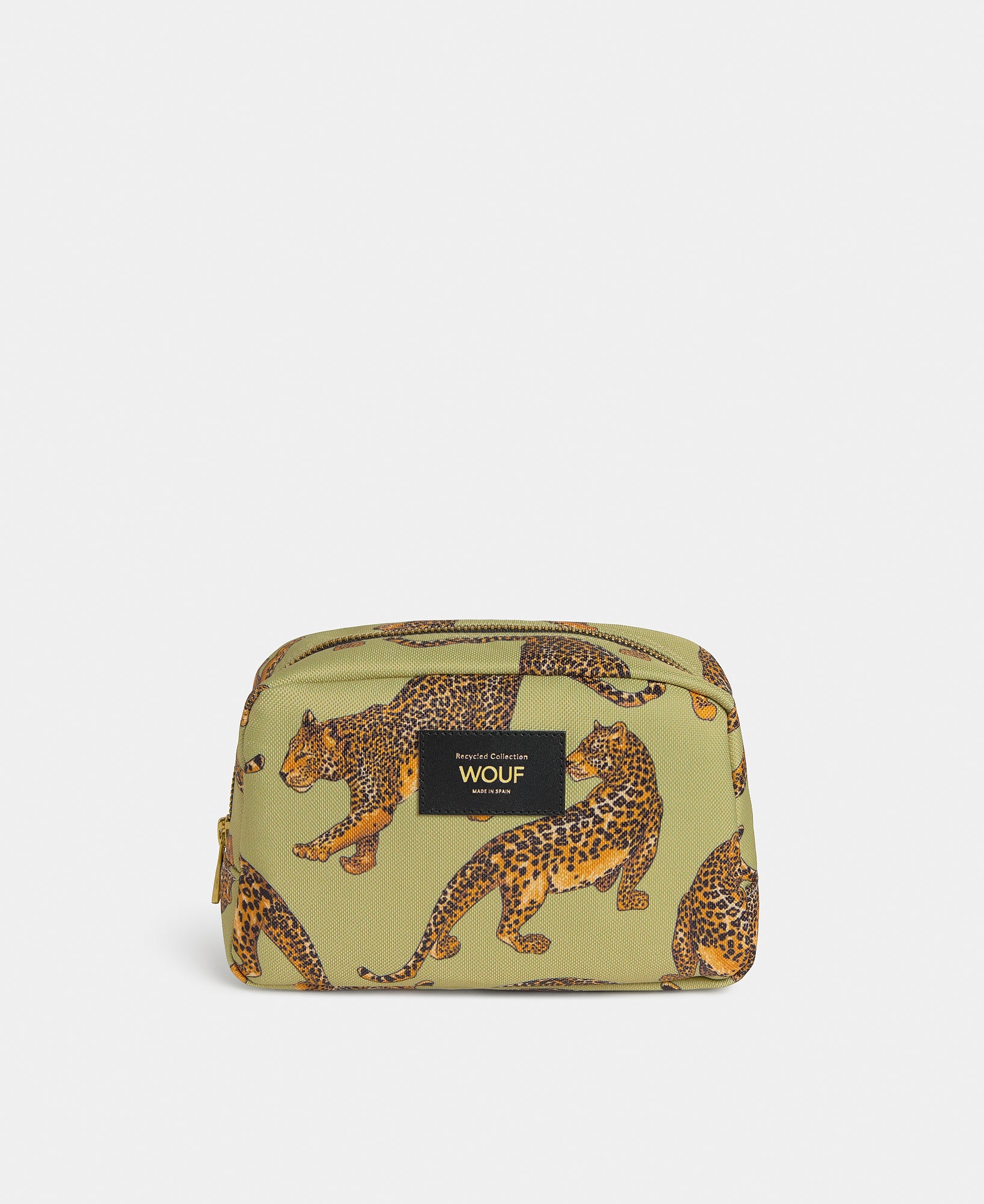 Avo Leopard toiletry bag with green and black leopard print - Wouf