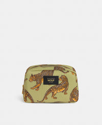 Avo Leopard toiletry bag with green and black leopard print - Wouf