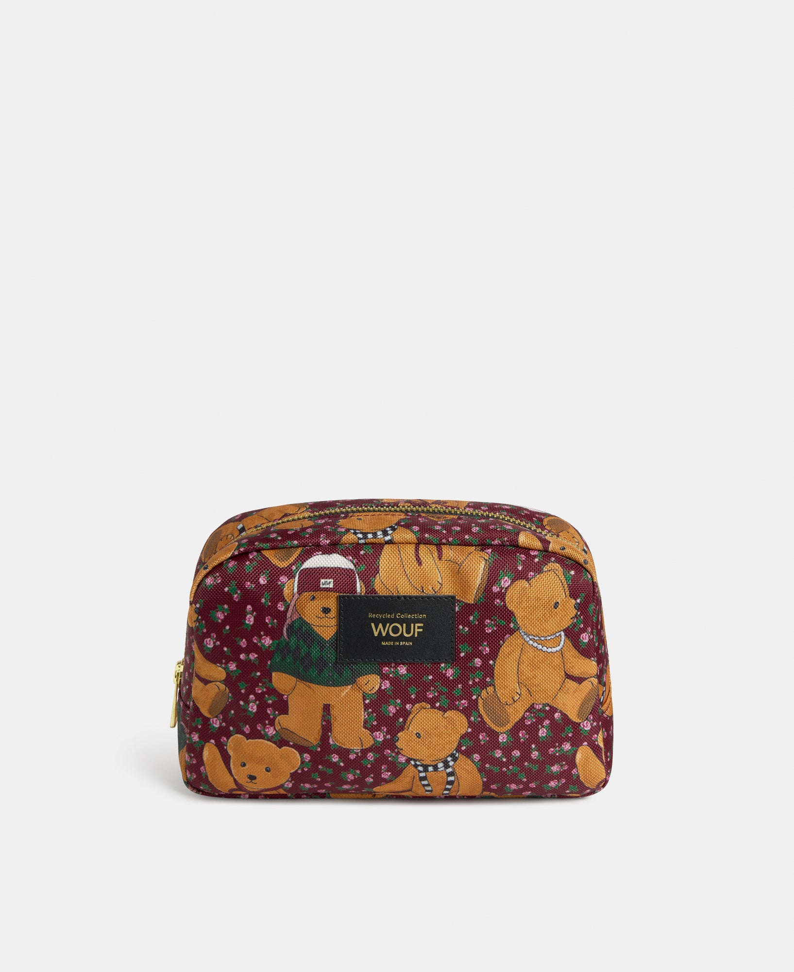 Cozy toiletry bag with teddy bear print - Wouf