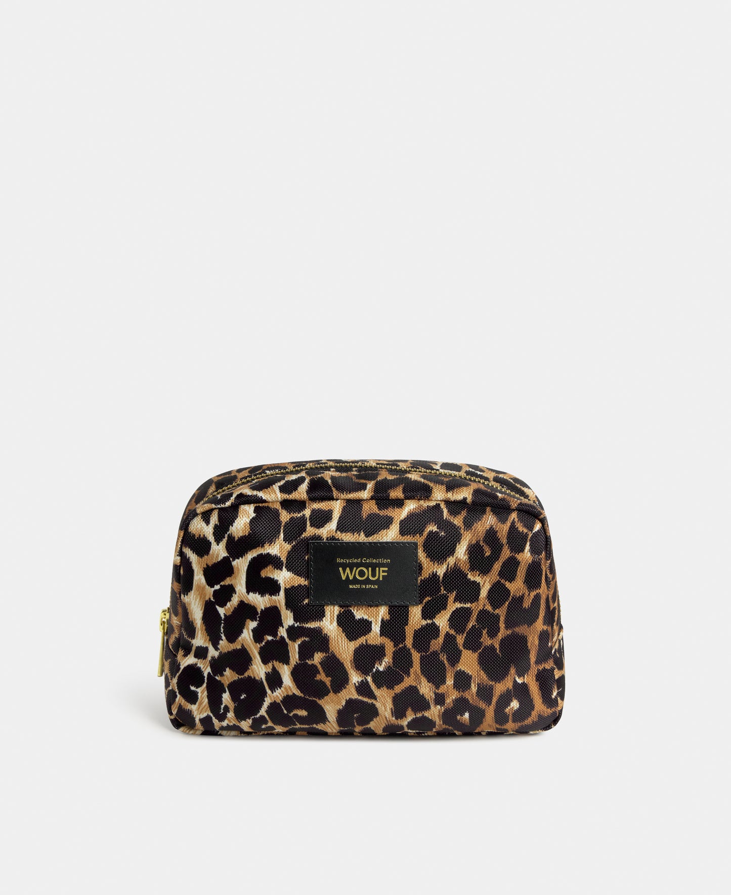Icon toiletry bag with black and brown leopard print - Wouf