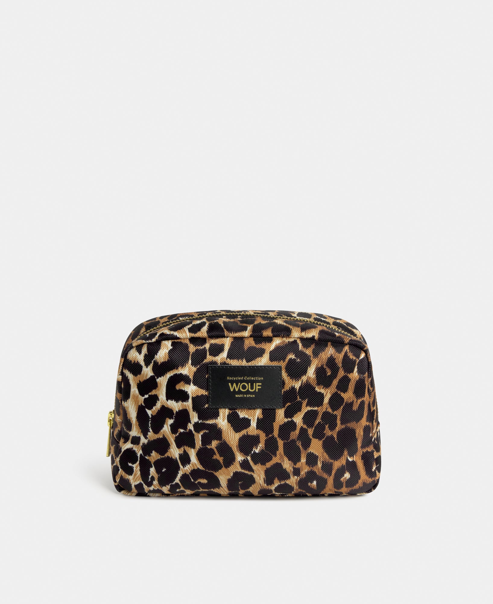 Icon toiletry bag with black and brown leopard print - Wouf