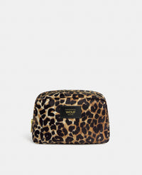 Icon toiletry bag with black and brown leopard print - Wouf