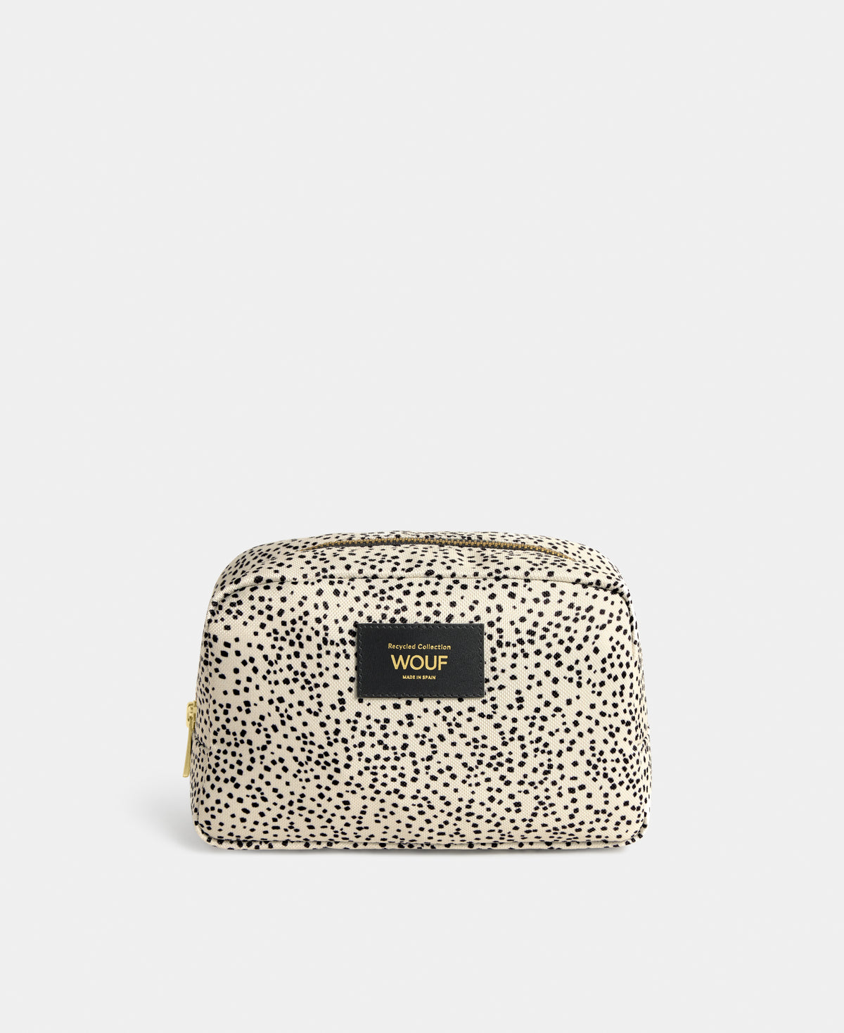 Trousse de toilette Panna à micro-imprimé beige et noir - Wouf