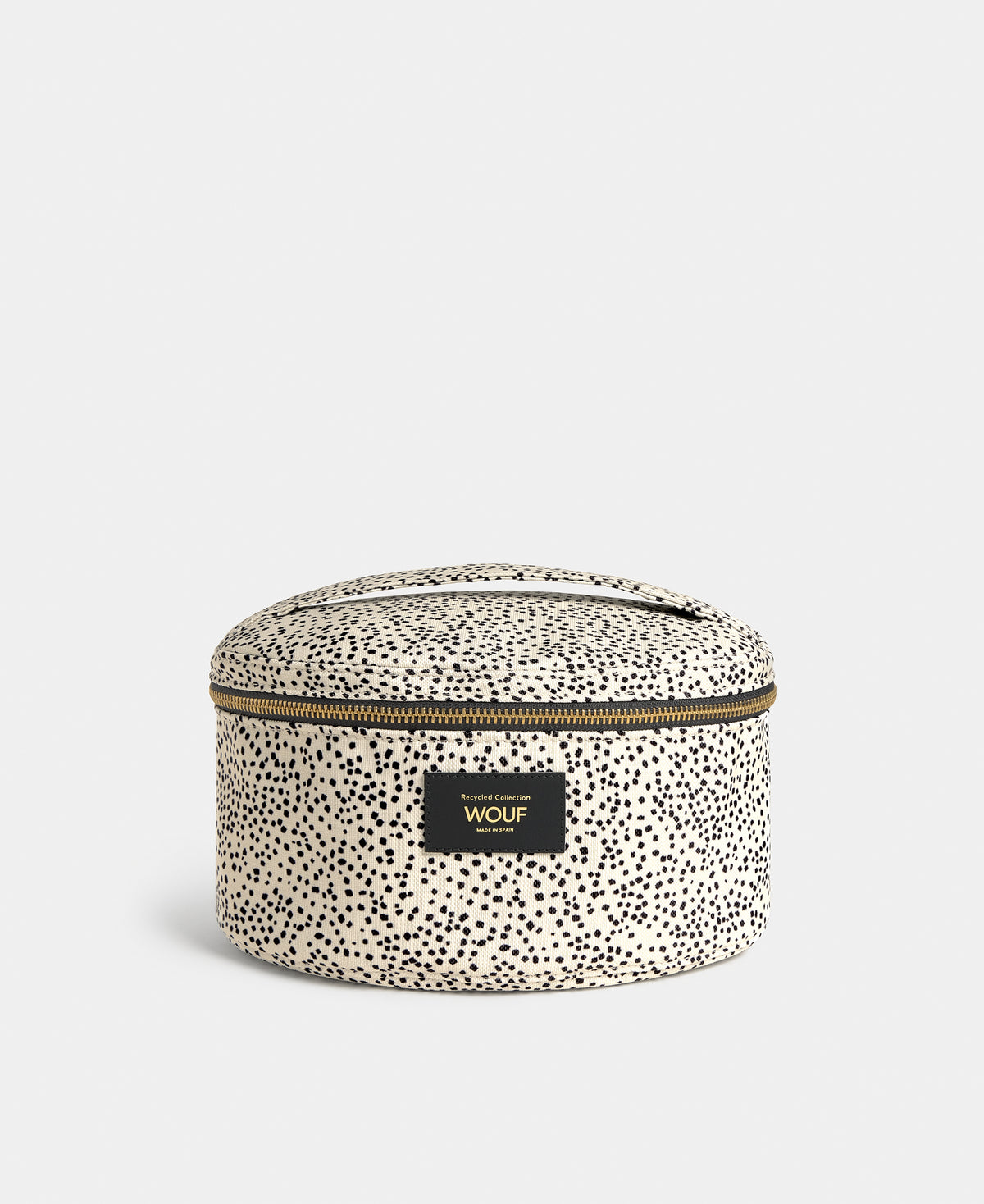Neceser vanity Panna con microestampado en tonos beige y negro - Wouf