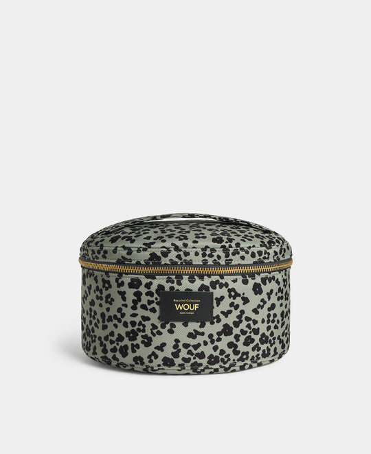 Trousse vanity Steel Roar à imprimé animal gris et noir - Wouf