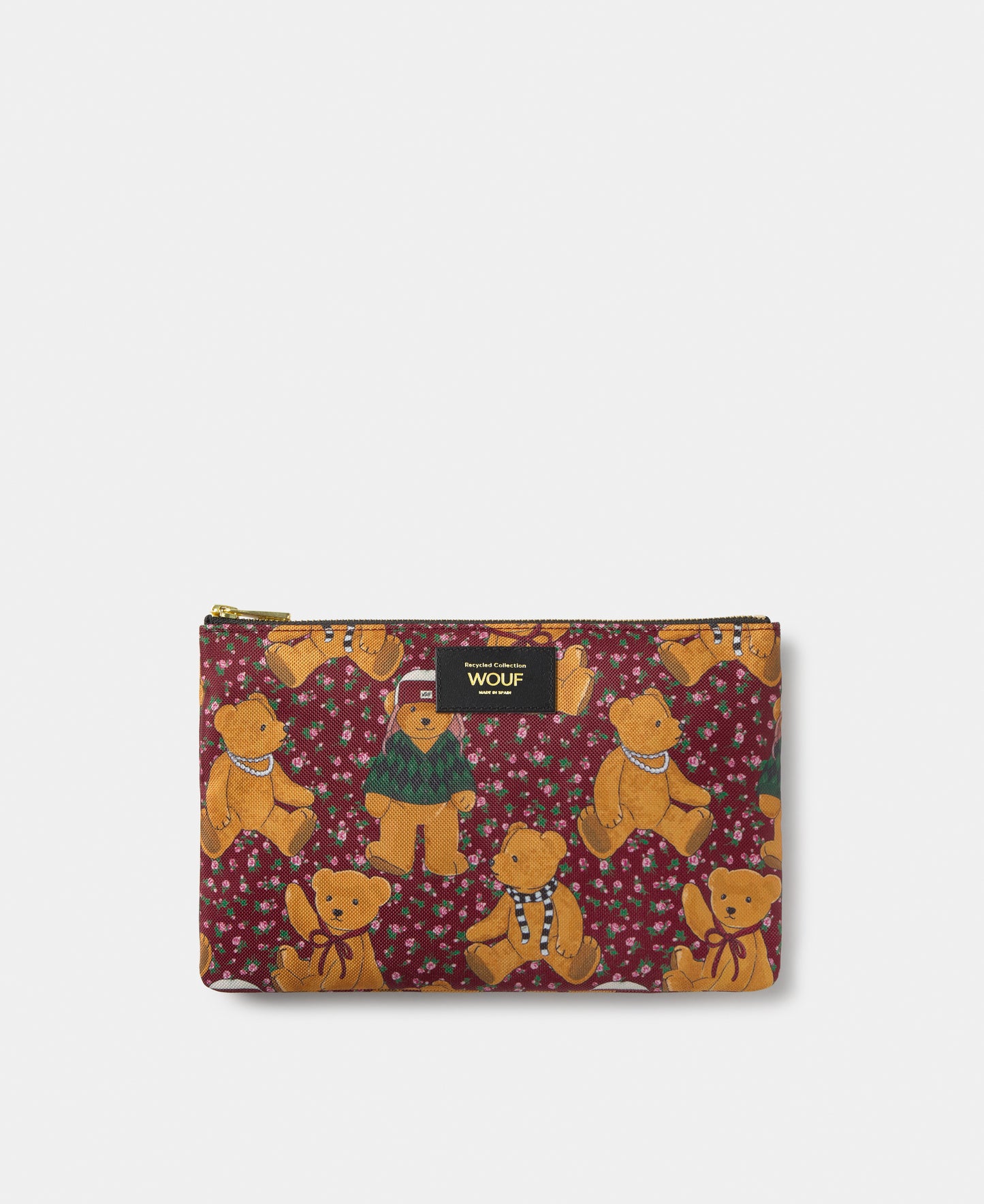 Cozy XL pouch with teddy bear print - Wouf