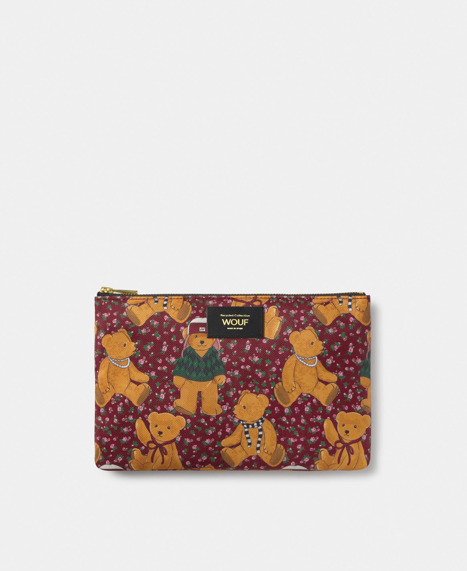 Cozy XL pouch with teddy bear print - Wouf