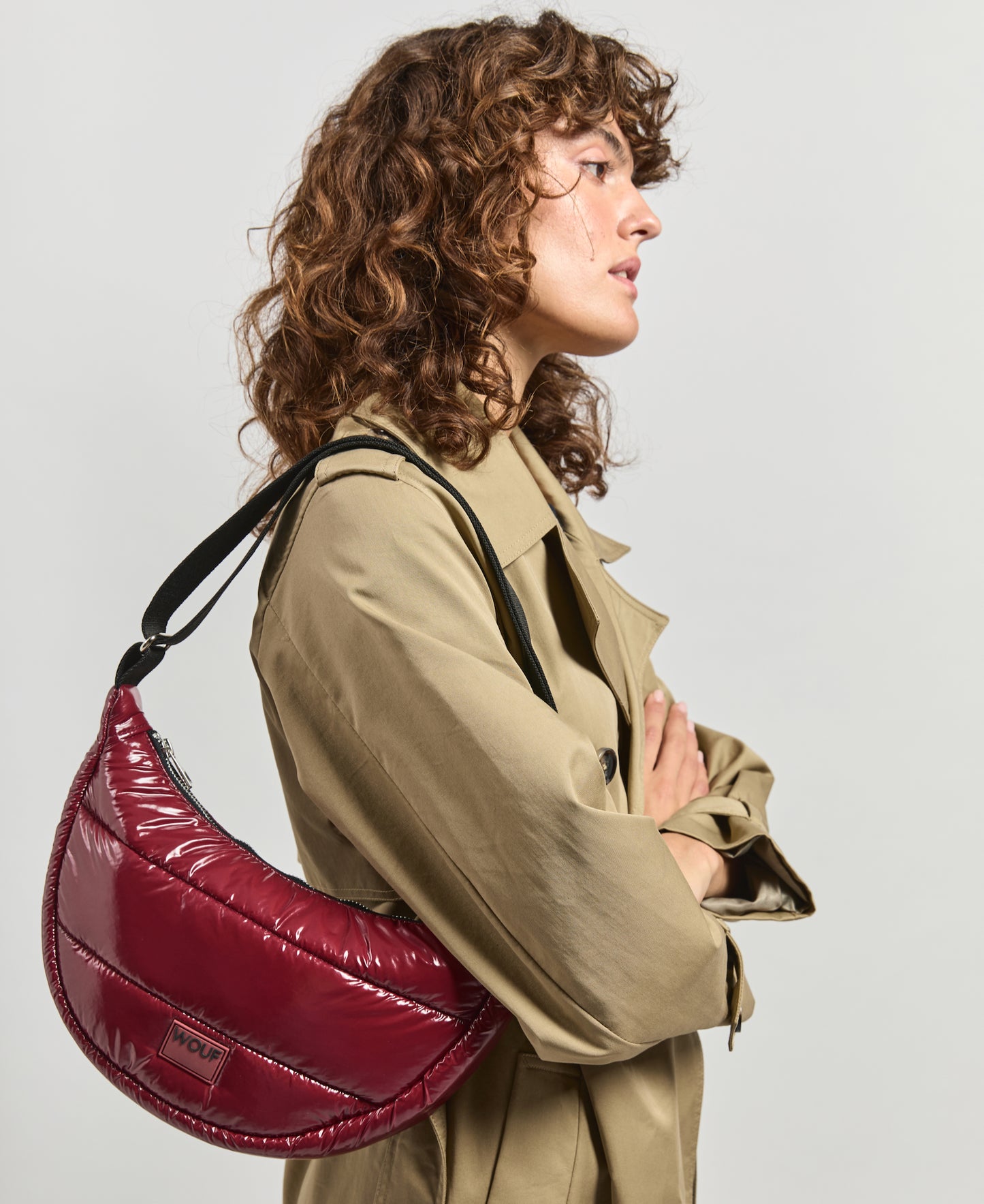 Sac à bandoulière Burgundy Glossy