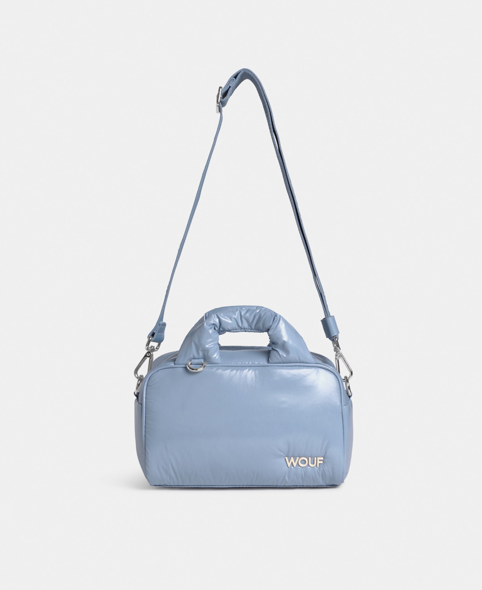 Bowling Bag coloris bleu acier avec finition brillante - Wouf