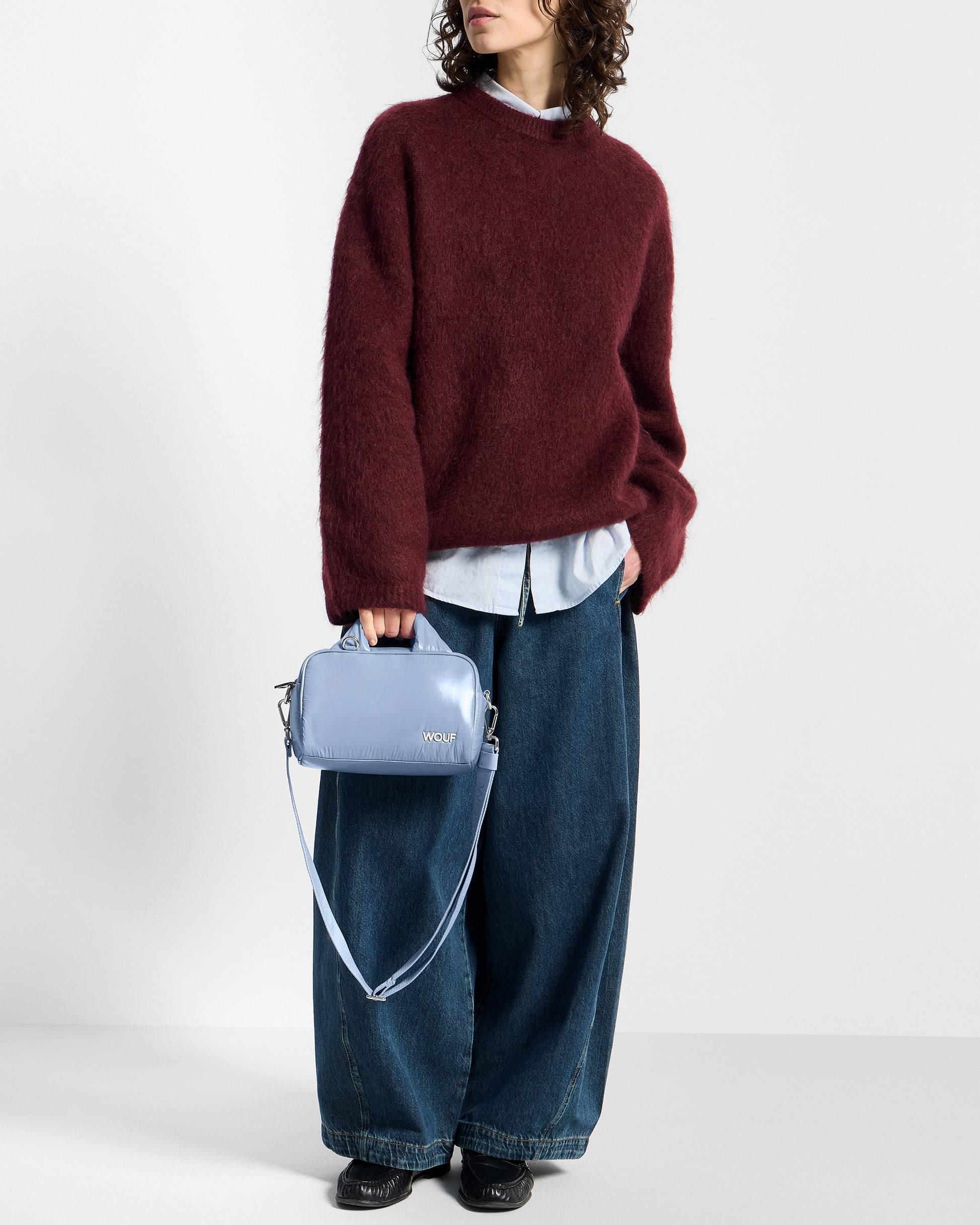 Mannequin avec bowling Bag coloris bleu acier avec finition brillante - Wouf