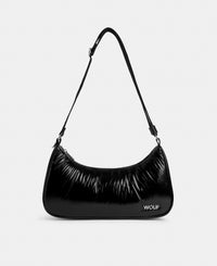 Crossbody Bag black colour with a shiny finish - Wouf
