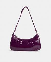 Crossbody Bag plum colour with a shiny finish - Wouf