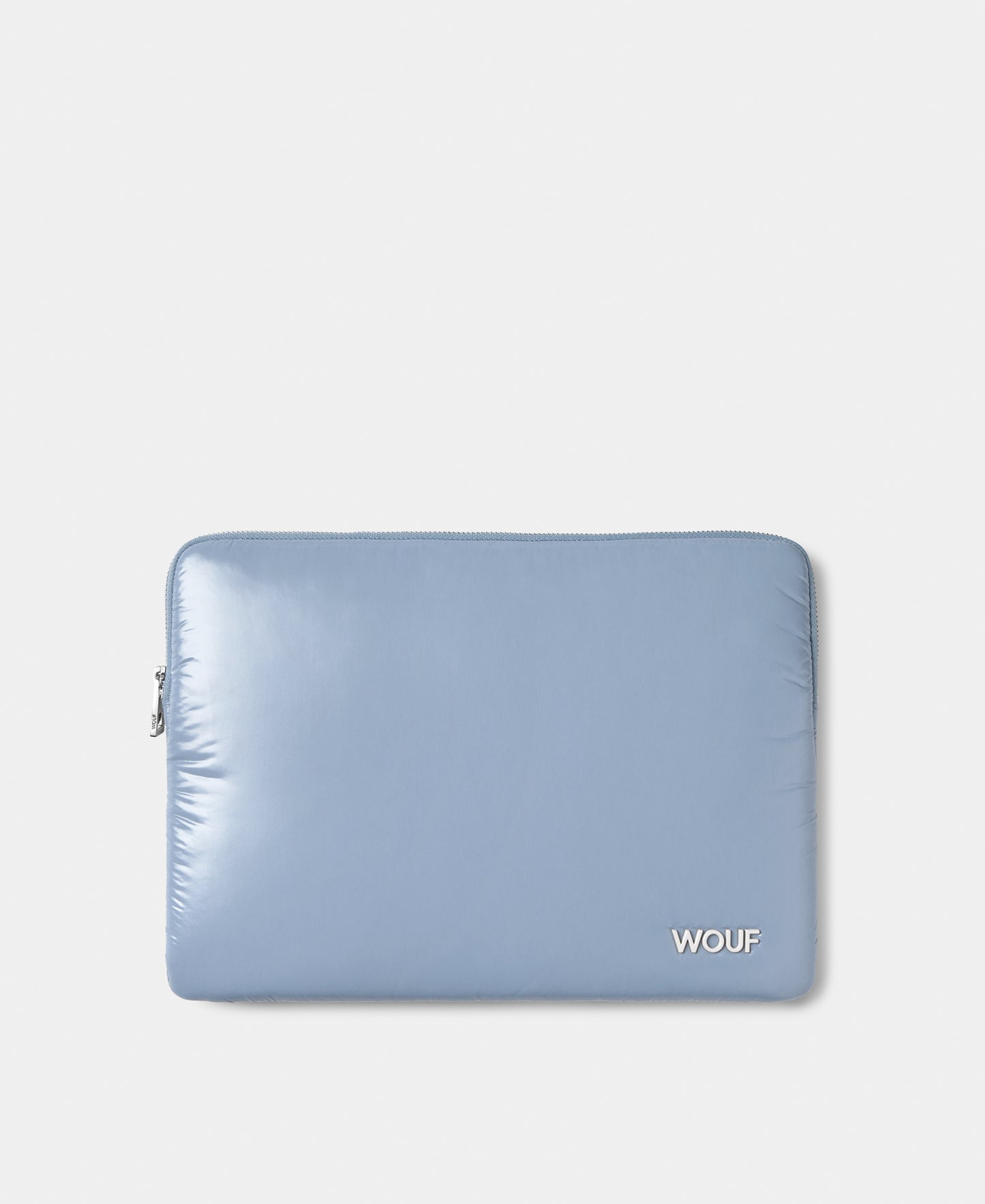 Housse pour ordinateur 13-14 coloris bleu acier avec finition brillante - Wouf
