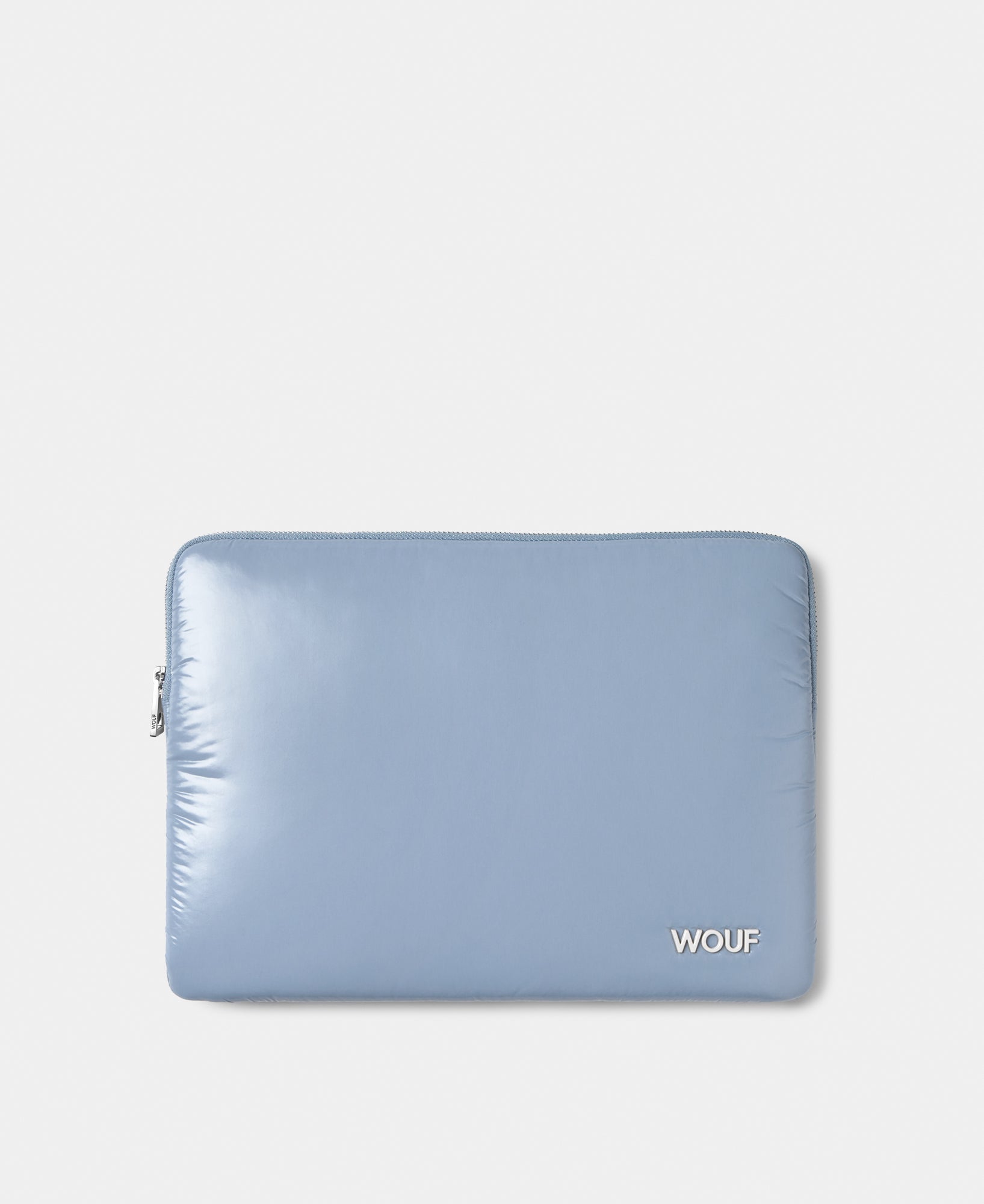 Housse pour ordinateur 13-14 coloris bleu acier avec finition brillante - Wouf