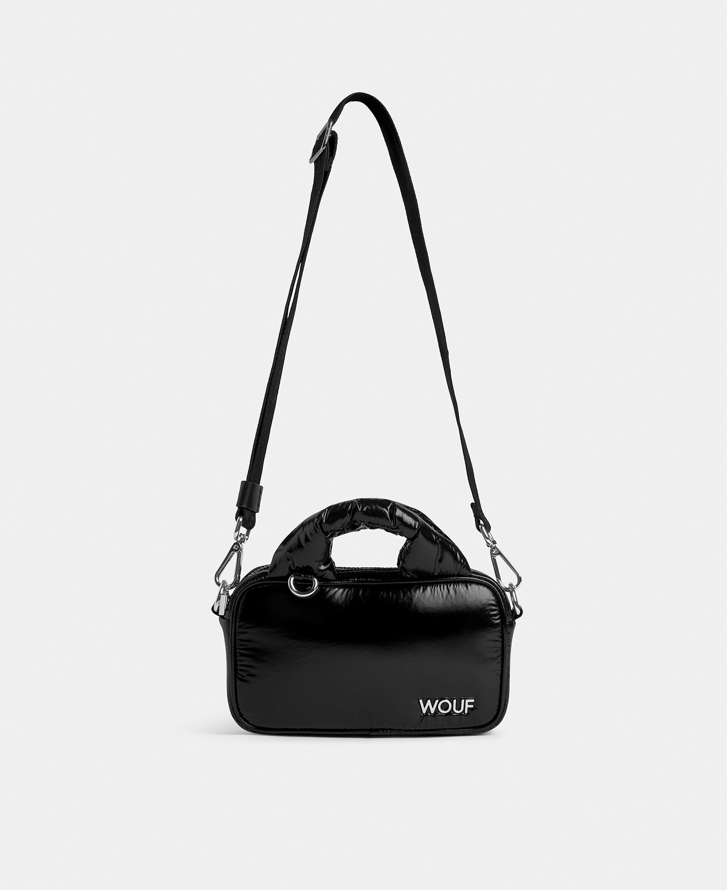 Mini Bag black colour with a shiny finish - Wouf