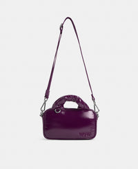 Mini Bag plum colour with a shiny finish - Wouf