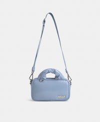 Mini Bag steel blue colour with a shiny finish - Wouf