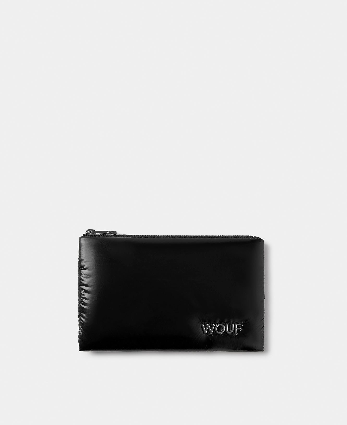 Pouch black colour with a shiny finish - Wouf
