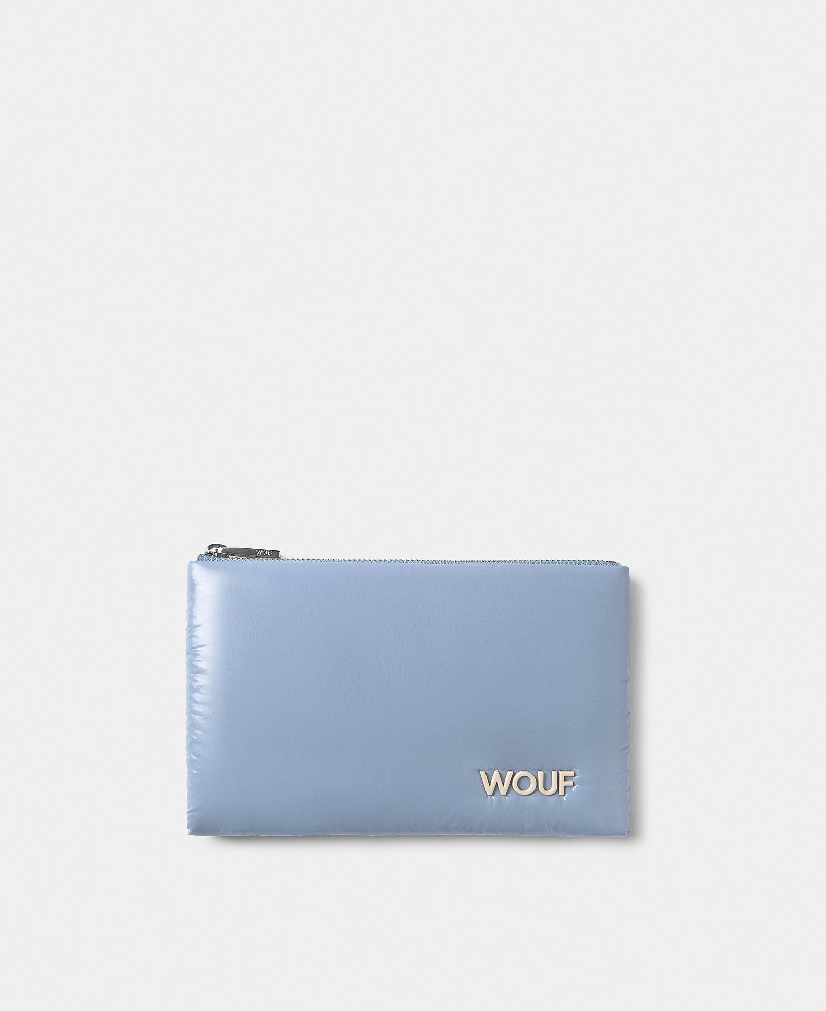 Pouch steel blue colour with a shiny finish - Wouf