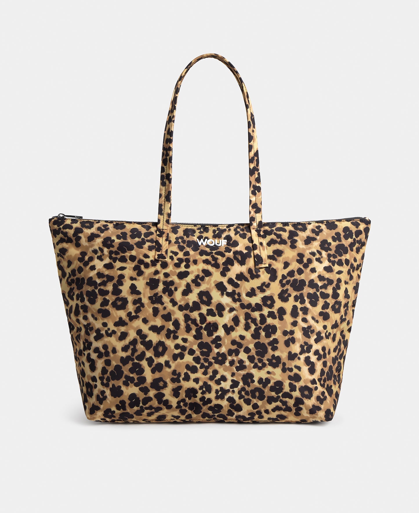 Shopper bag with animal print in brown and black tones - Wouf