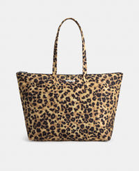 Shopper bag with animal print in brown and black tones - Wouf