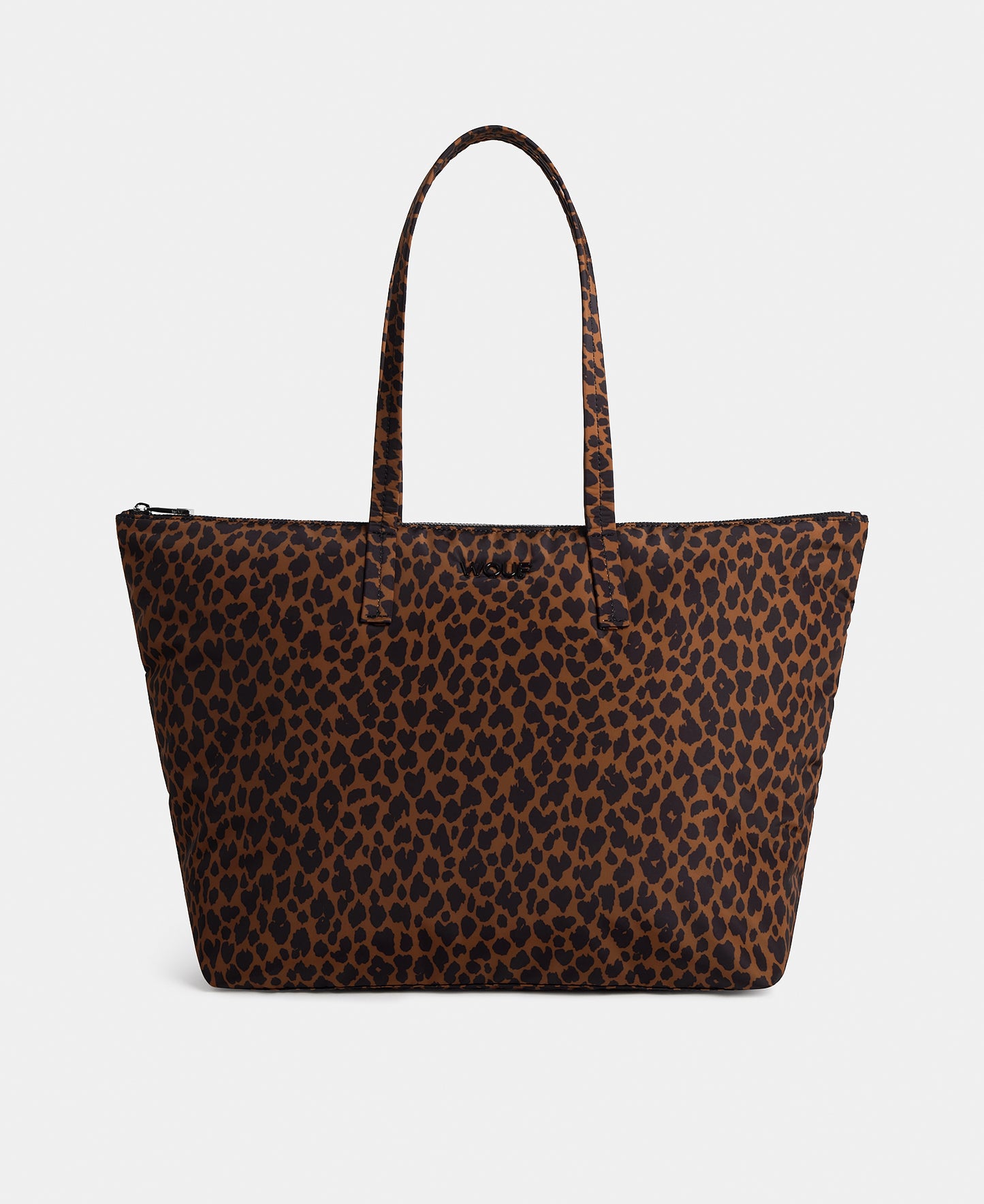 Shopper bag with animal print in brown and black tones - Wouf